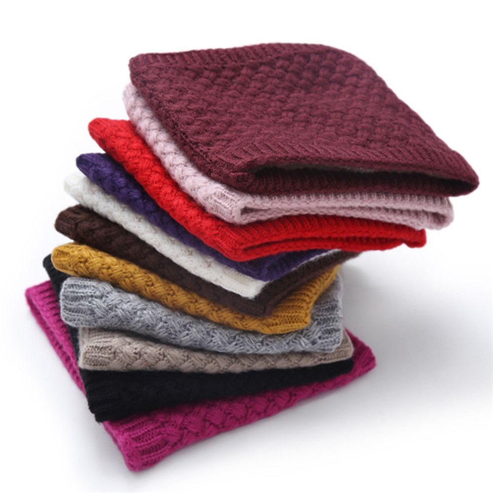 Femmes hommes tricoté cou foulards hiver chaud épais polaire à l'intérieur de la laine col anneau écharpe élastique tricot écharpe Snood foulard