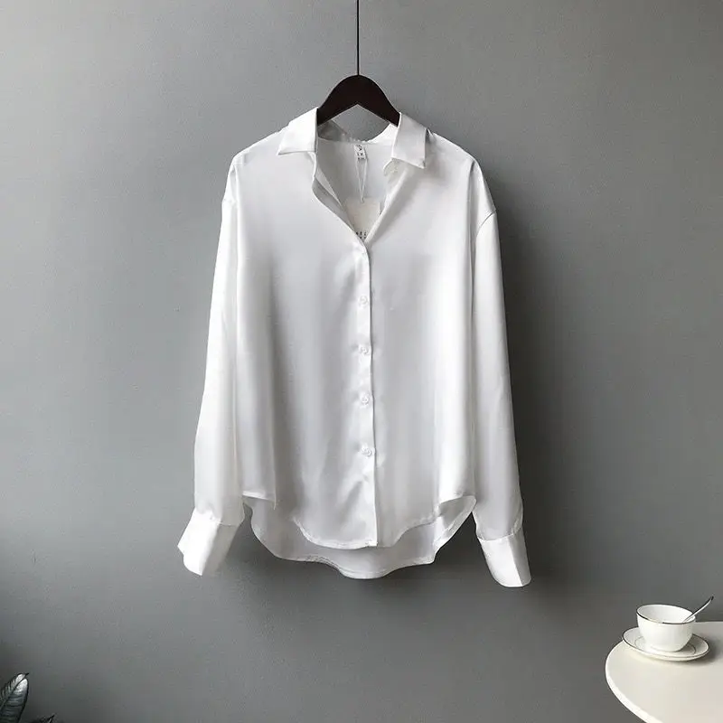 Chemisier vintage à manches longues pour femmes, chemises pour femmes, vêtements pour femmes, automne, 2024