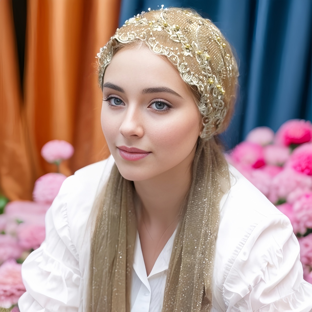 Chapeau brodé musulman pour femmes, bandeau Hijab musulman, écharpe instantanée, Turban islamique, splendide Bandana
