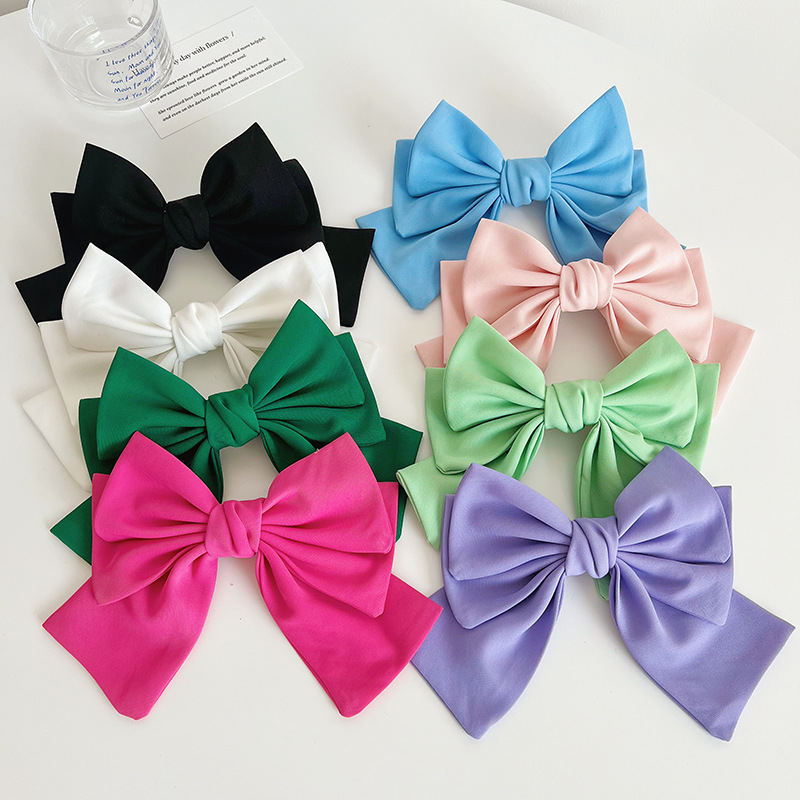 Barrettes en Satin avec Nministériels d de Perles pour Femme et Fille, Chouchou pour Cheveux, Ruban de Printemps, Bande de Sauna, Queue de Cheval, Vêtements de Sauna, Accessoires Capillaires, Nouvelle Mode