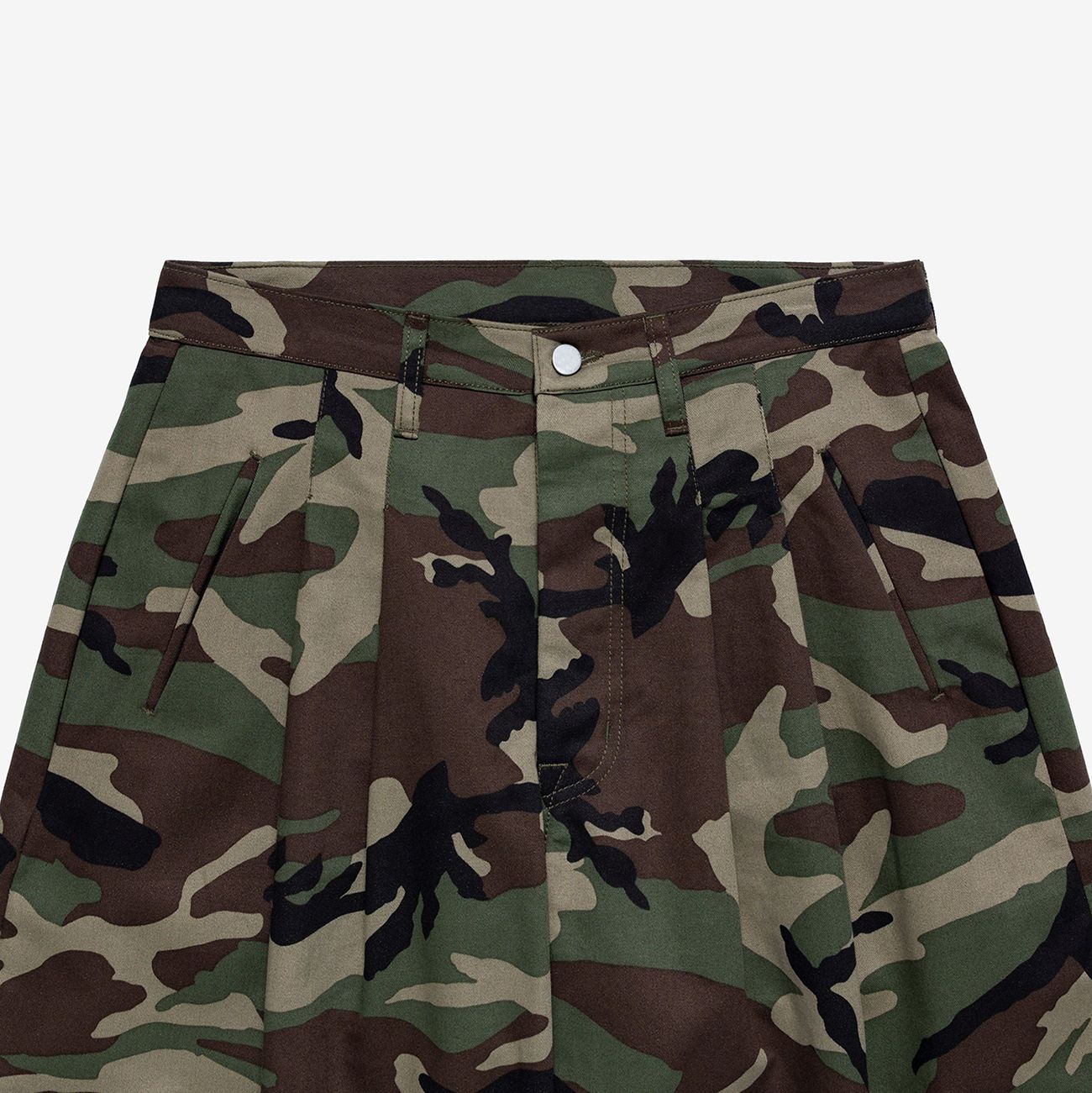 Pantalon de Camouflage à jambes larges pour femmes, ample, décontracté, taille haute, poches Vintage, court, Streetwear, Harajuku, Capris, 2025