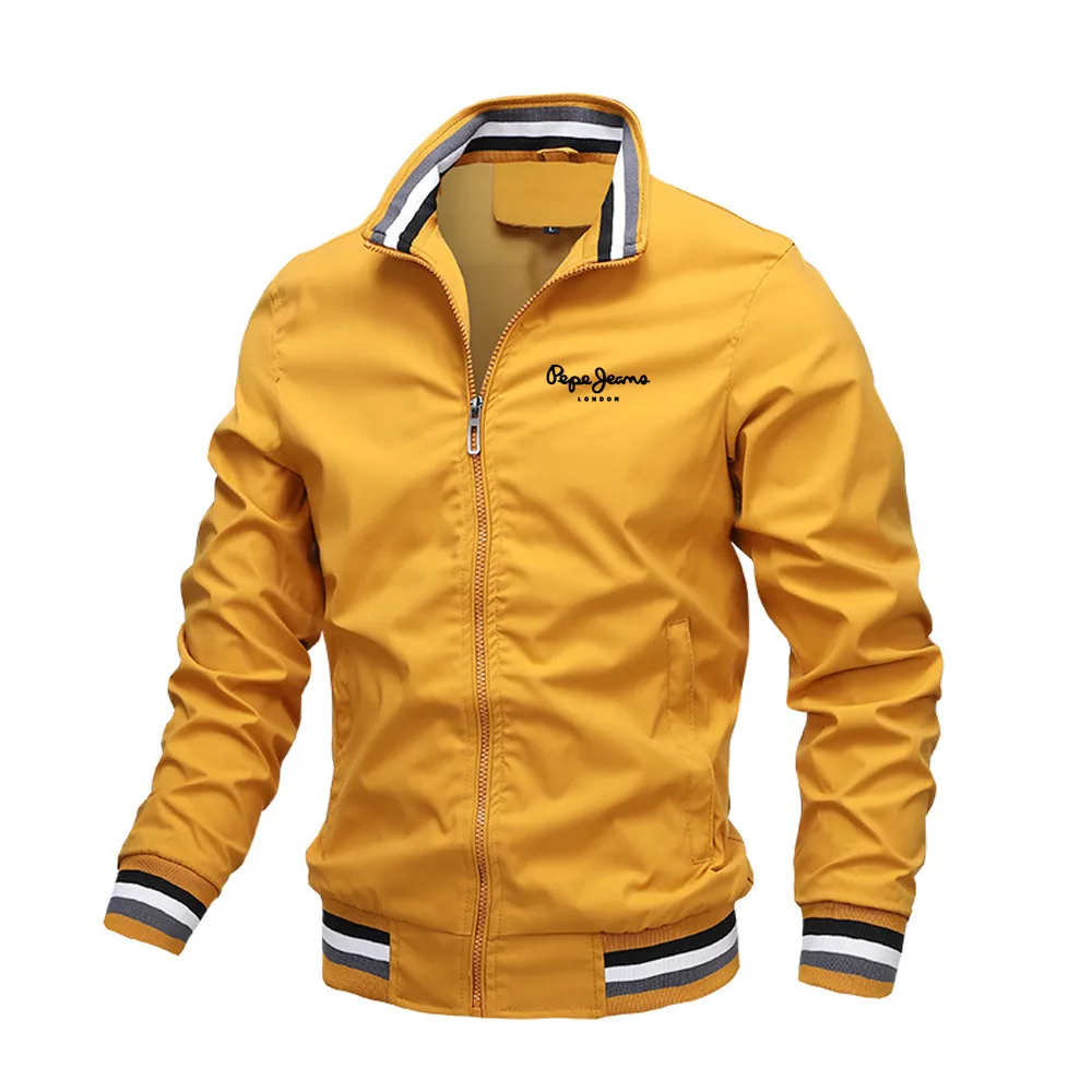 Veste décontractée boutonnée pour homme printemps-automne, veste de sport d'extérieur, veste coupe-vent, veste de pilote imperméable pour homme