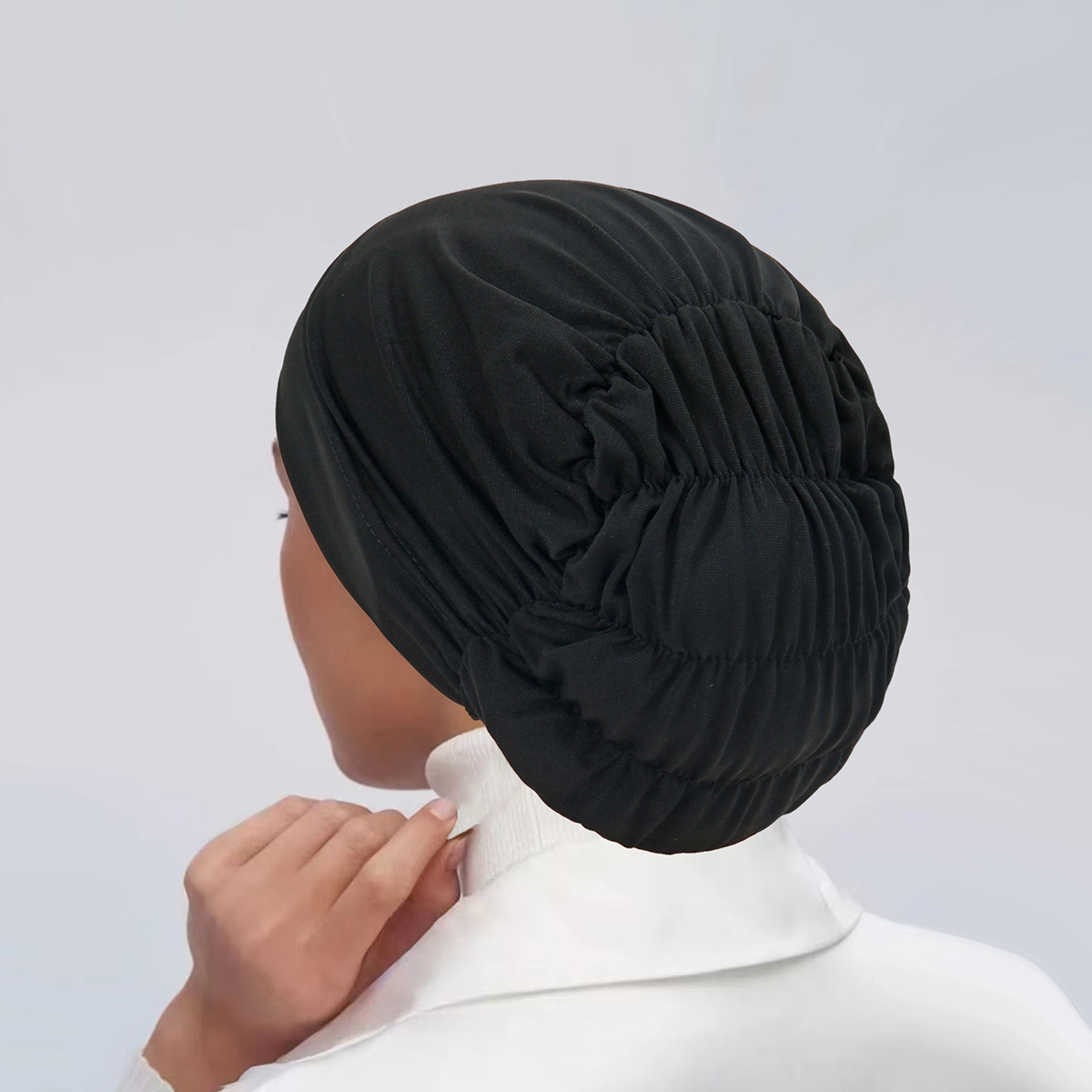 Nouveau Couleur unie femmes musulman Hijab casquette à volants doux extensible sous écharpe Turban chapeau Islam foulard Bonnet réglable