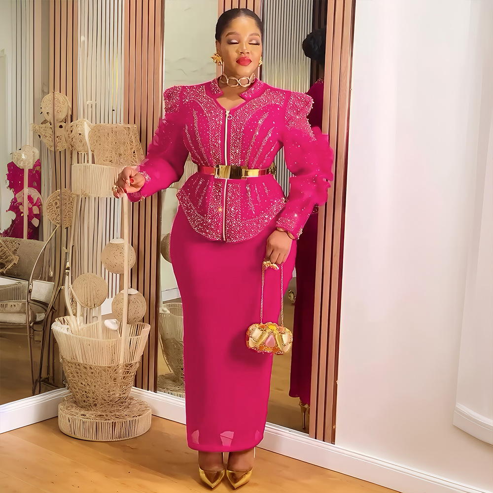 Robes de soirée africaines pour femmes, grande taille, Dashiki Ankara, robe de mariée, ensemble 2 pièces, hauts et jupes, costumes, nouvelles Robes, 2025