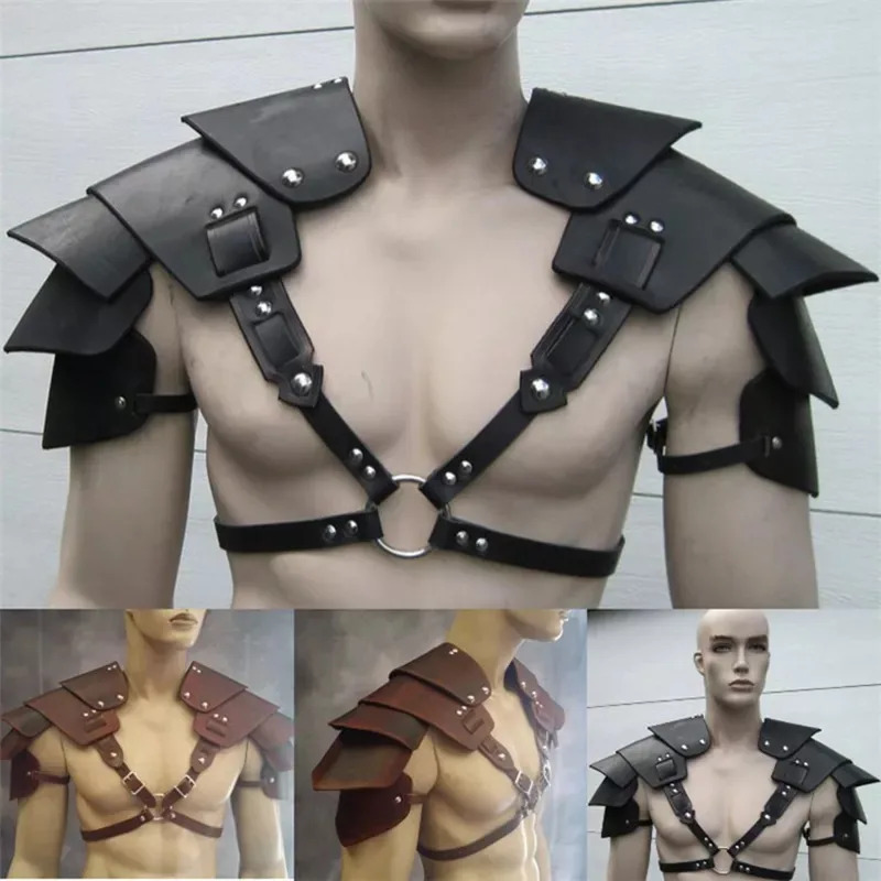 Cosplay médiéval guerrier Viking épaule Costume armure gladiateur samouraï chevalier pauldrons gothique Steampunk Halloween habiller $ #