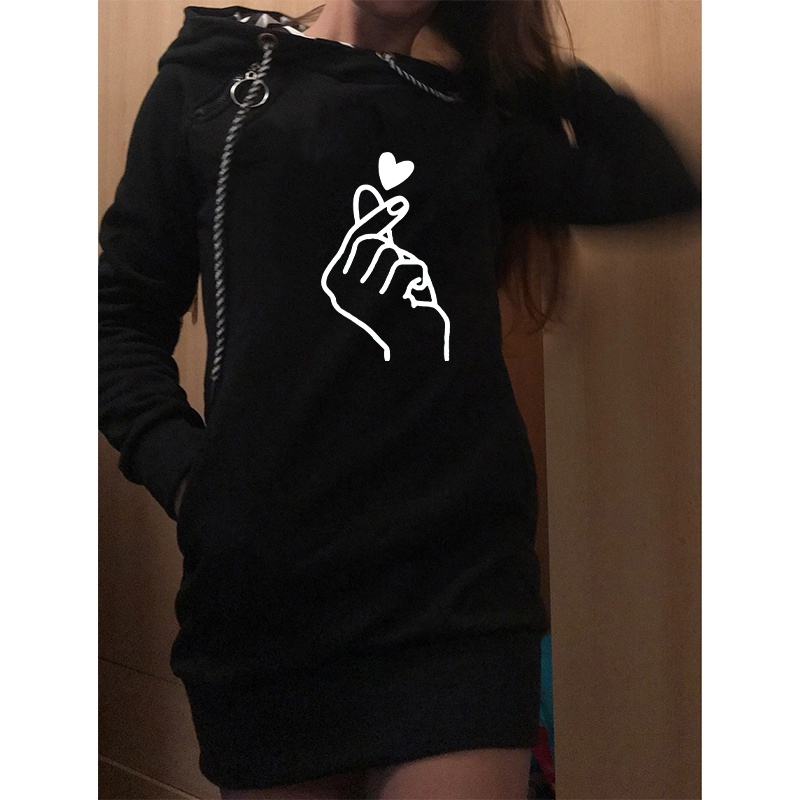 Femmes robe pull à manches longues robe à capuche automne hiver décontracté mince pull à capuche robe