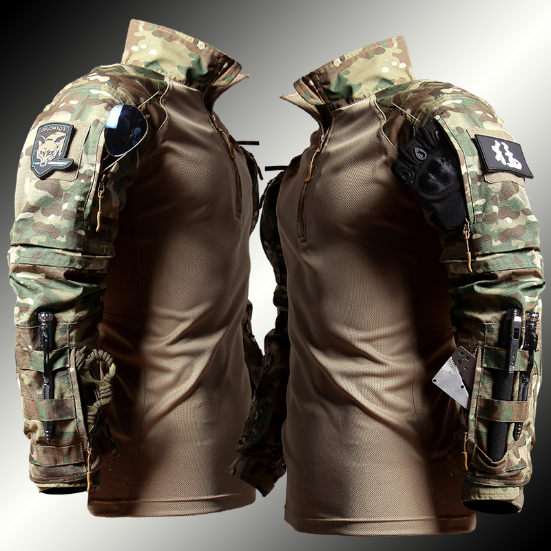 Costume de travail pour hommes, vêtements d'extérieur, t-shirt et pantalon à manches longues, vêtements de chasse résistants à l'usure, costume de Camping pour hommes