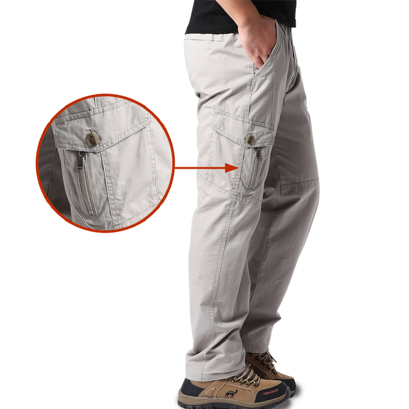Pantalon cargo décontracté en coton pour hommes, poches multiples, pantalon Keepitcal, camping en plein air, randonnée, pantalon de travail, haute qualité, printemps, automne