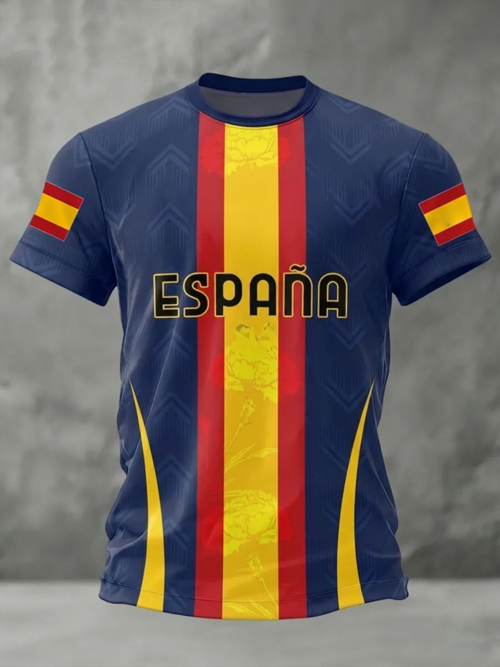 Maillots de football d'été 2026 Espagne pour hommes – T-shirts classiques à manches courtes God Spain, style sport décontracté à col rond, vêtements pour homme
