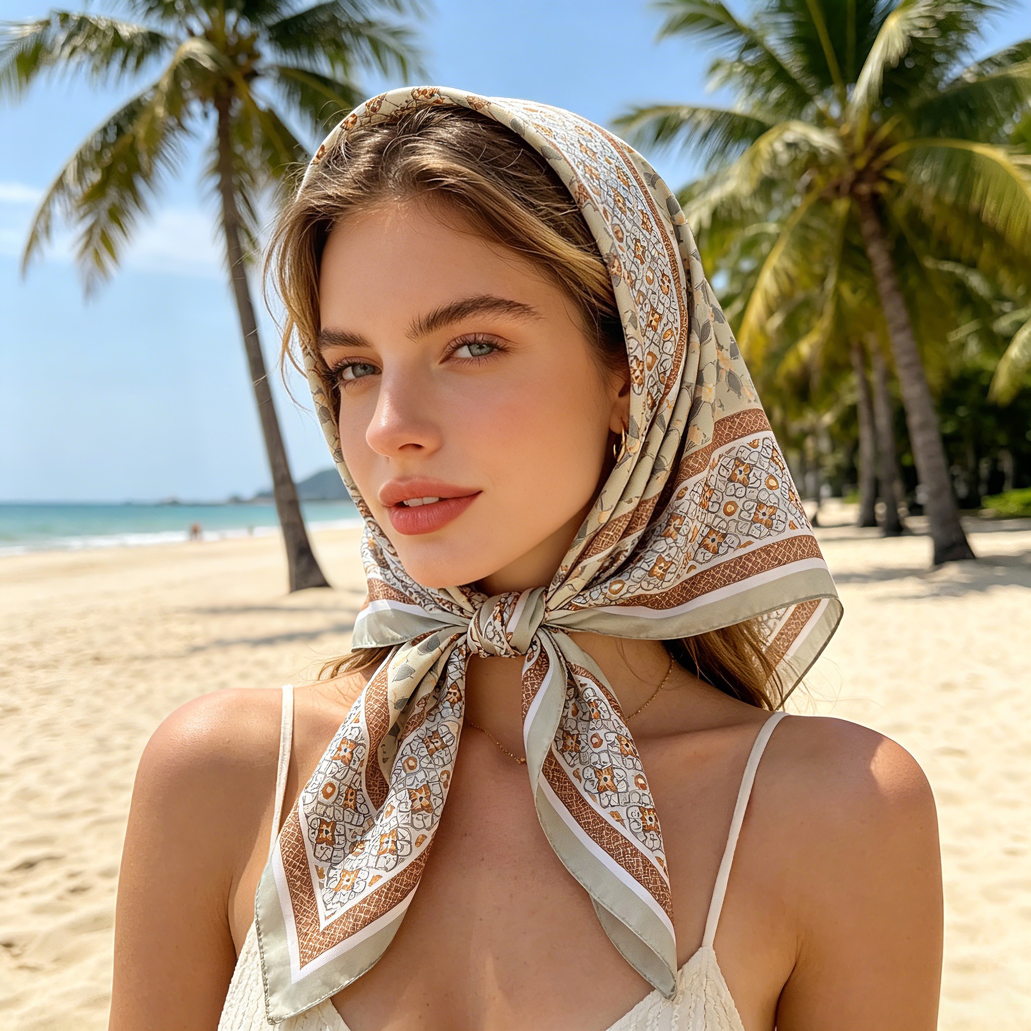 Nouvelles écharpes carrées imprimées 2026 en satin doux imitation soie pour femmes, bandanas de luxe, hijabs, foulards élégants, châles et étoles
