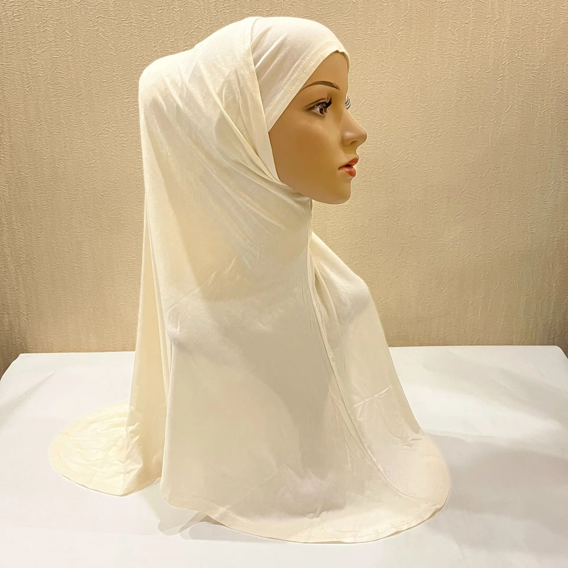 Khimar Ramadan Malaisie pour femmes musulmanes, bonnet intérieur, foulard instantané Amira, ensemble deux pièces, turban de prière islamique