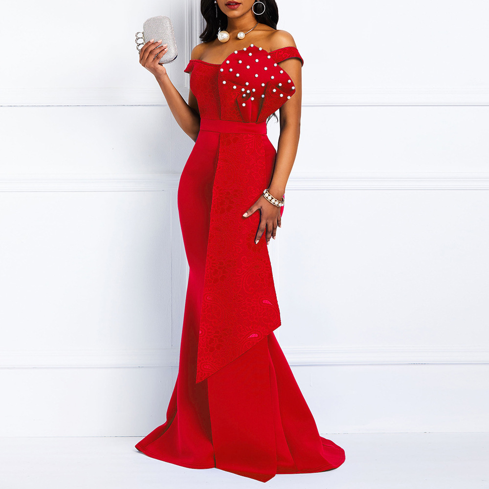 Robe africaine longue pour femmes, printemps et automne 2021