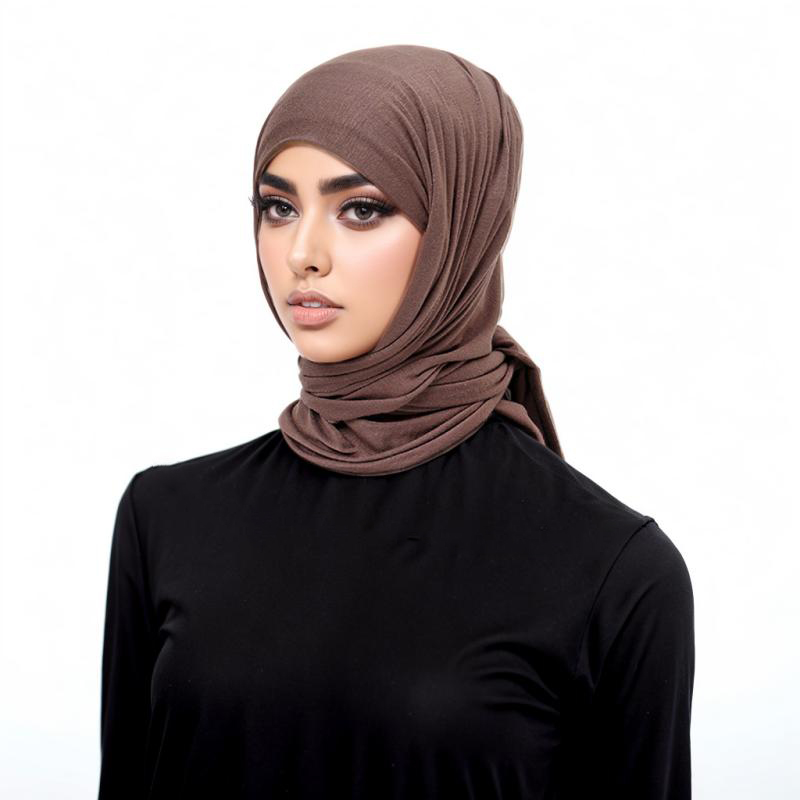 Vente en gros Ramadan plaine Triangle écharpe solide Modal Jersey Hijab élasticité châles musulmans écharpe coton Islam châles et enveloppes