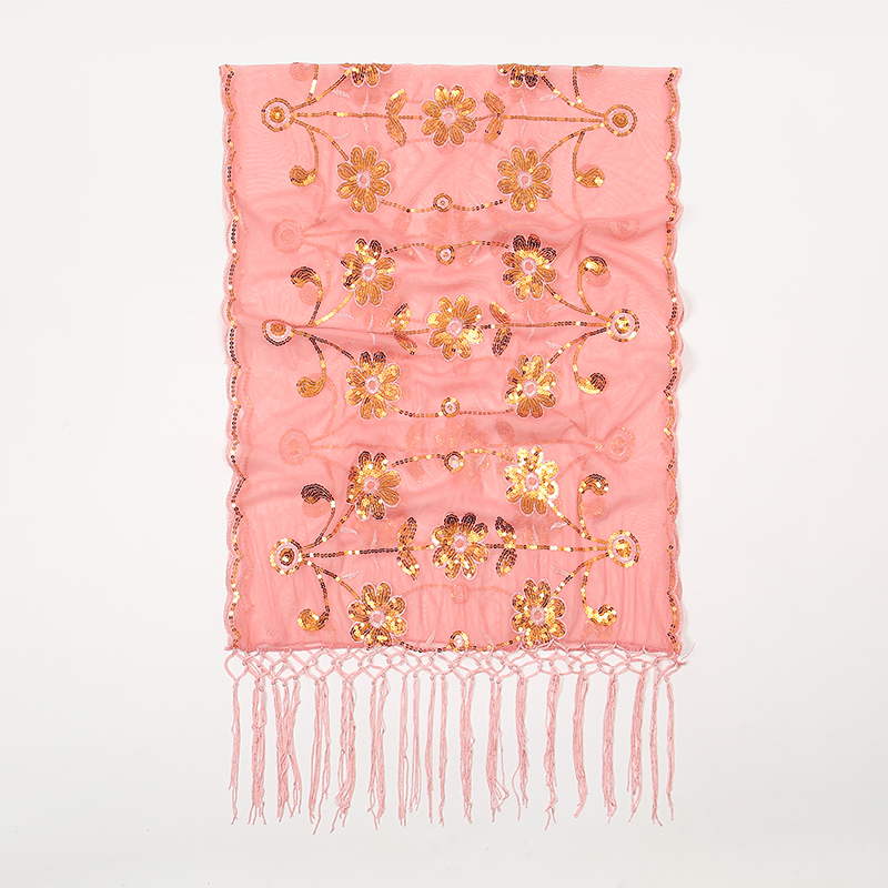 Écharpe à pampilles florales à sequins pour femmes, châles de luxe, hijab musulman, longue cape unie, cape de fête, nouveau, 160x60 cm