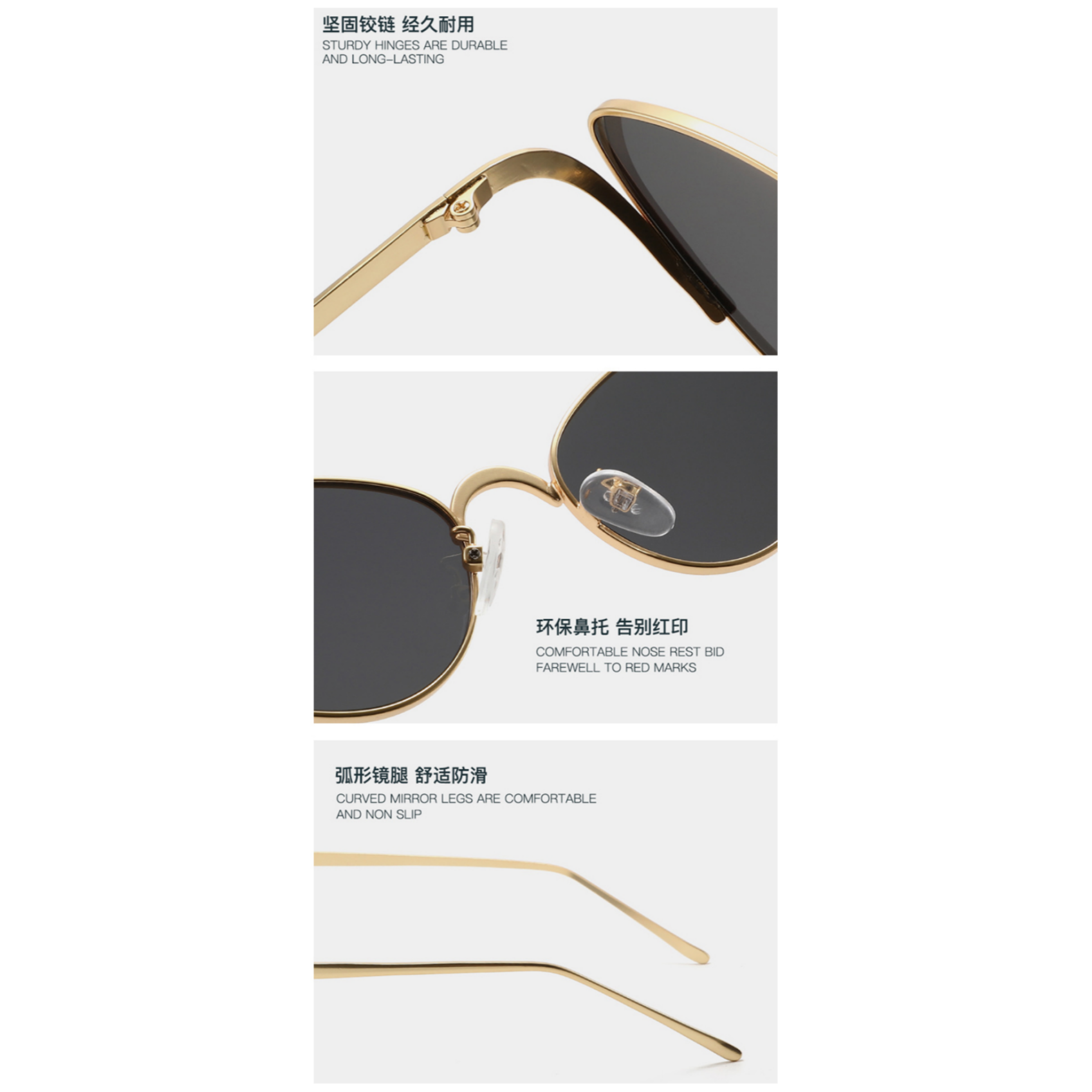 1 paire de lunettes de soleil pour femme, nouveau design, esthétique hautement appréciée, monture œil de chat en métal, style rétro, polyvalentes, tendance, mode streetwear, noires