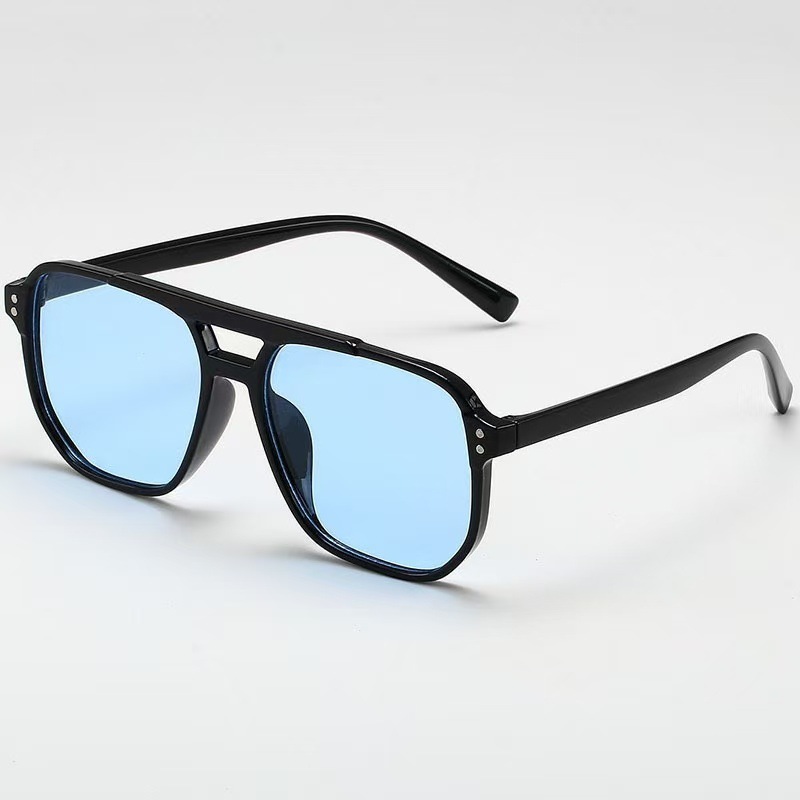 Lunettes de soleil vintage pour hommes et femmes, grandes lunettes carrées de marque, unisexes, verres noirs, lunettes de soleil pour hommes et femmes, UV400