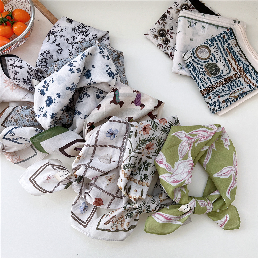 55*55 cm foulard coton Bandanas carré écharpe accessoires mouchoir foulard bandeau