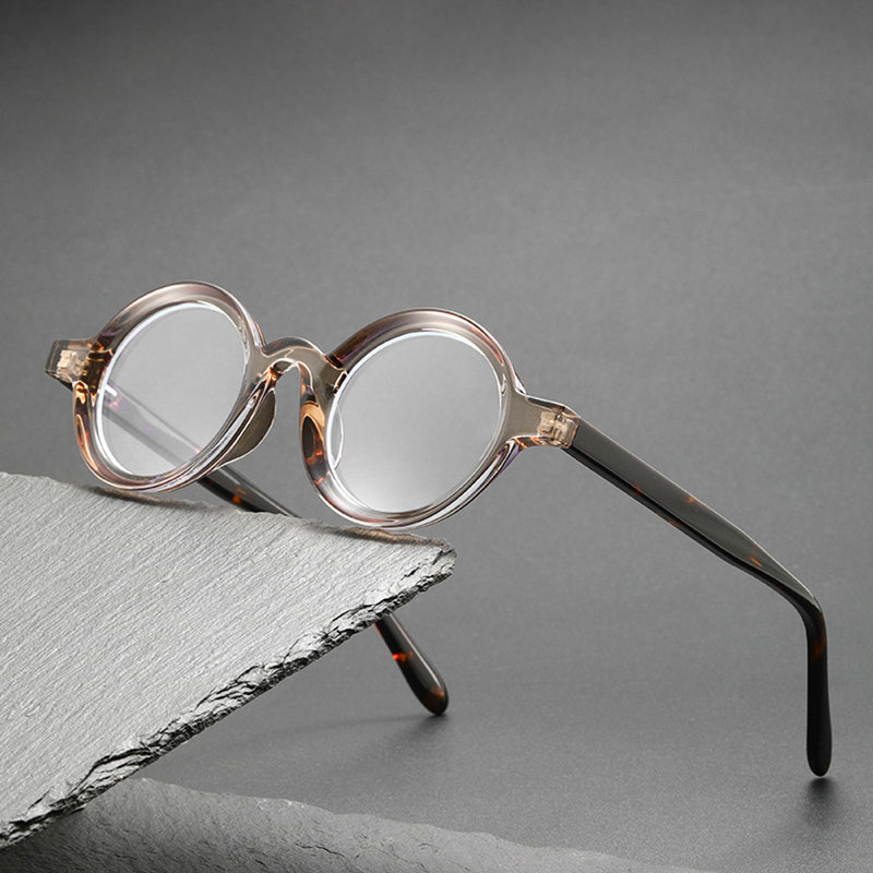 Monture de lunettes polyvalente à la mode pour femmes et hommes, monture ronde en métal TR90, Anti lumière bleue, lentille transparente, optique