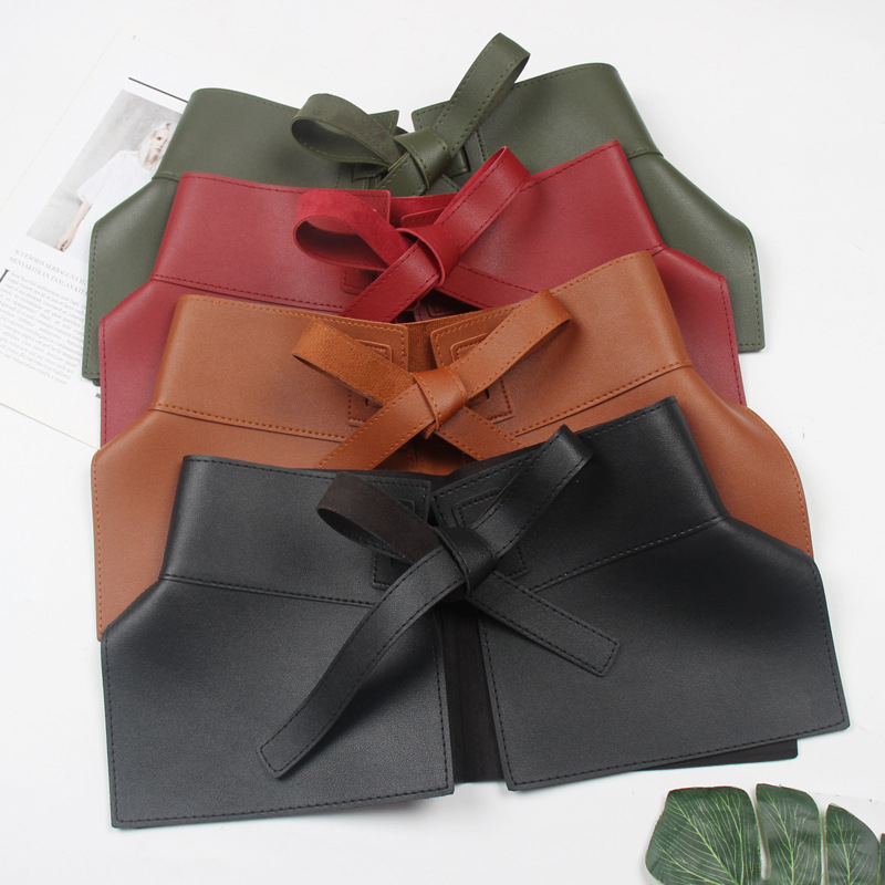 Ceinture large à lacets pour femmes, nouveau Style, jupe à nœud papillon, décoration à la mode, cravate à la taille, accessoire polyvalent