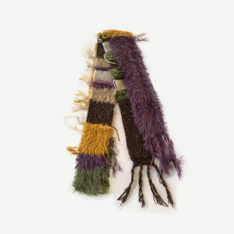 Écharpe à pampilles irrégulières, couleur bloquant, respectueuse de la peau, douce pour l'hiver, pour les activités de plein air d'automne et d'hiver pour femmes
