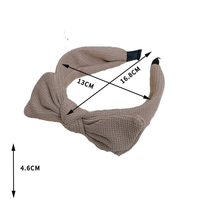Bandeau tricoté pour femmes, Turban à gros nœud, couvre-chef de couleur unie, accessoires pour cheveux de printemps, nouvelle mode