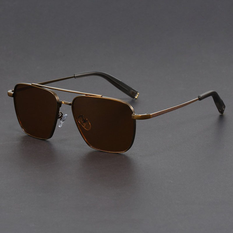 Lunettes de soleil à verres dégradés pour hommes, antidérapantes, en métal, grande monture, couleur unie, nuances d'extérieur, lunettes de conduite, nouvelle collection