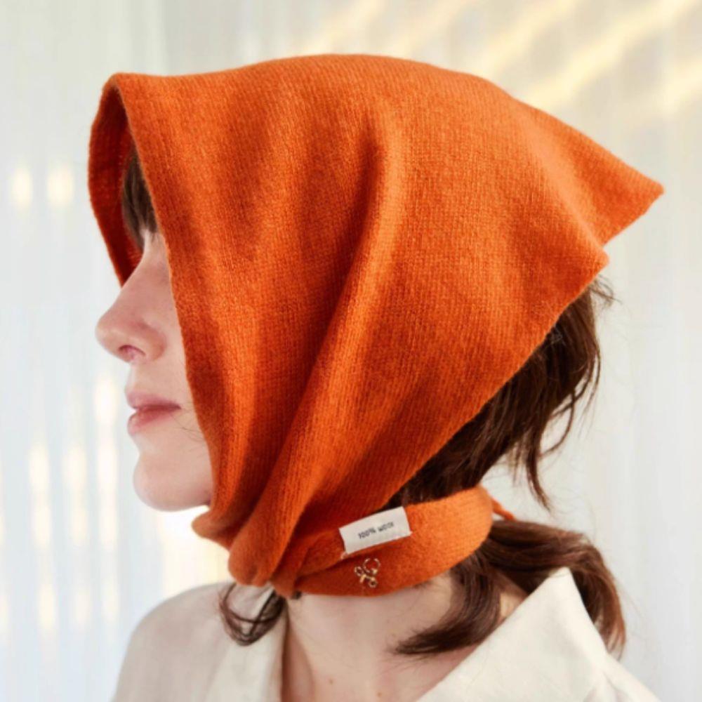 Niche laine écharpe pour femmes belle dame Triangle foulard tout-match tricoté silencieux foulard couleur unie châle écharpe
