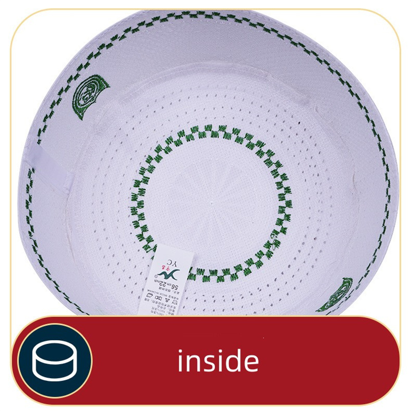 Chapeaux de prière pour hommes musulmans, broderie en coton, islamique, Ramadan, kippa juive, foulard arabe, Turban Topkippot, casquette des eaux saoudiennes