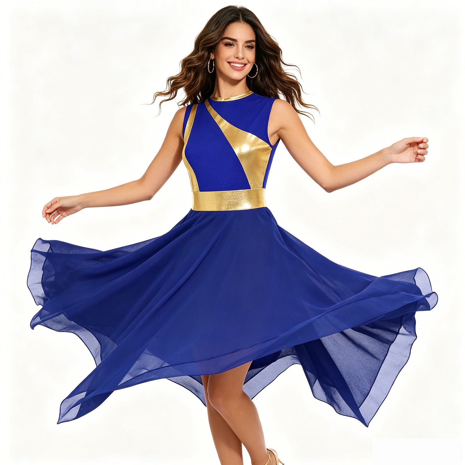 Robe tunique de danse lyrique pour femmes adultes, Costume d'éloge, église liturgique, valse chrétienne, Tutu, vêtements de danse de gymnastique