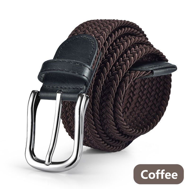 100cm 110cm 120cm nouveau Design haute qualité hommes ceinture décontractée tissé boucle élastique toile tout match femmes pantalons sens polyvalent