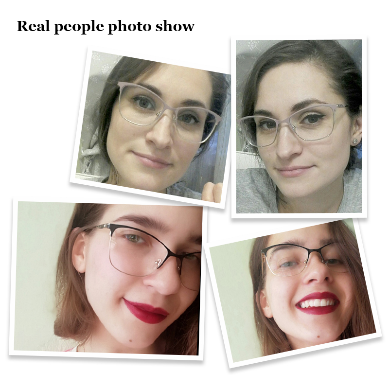 Montures de lunettes en métal pour femmes, montures optiques de prescription, verres transparents, montures de lunettes roses, nouveau design de marque 2022