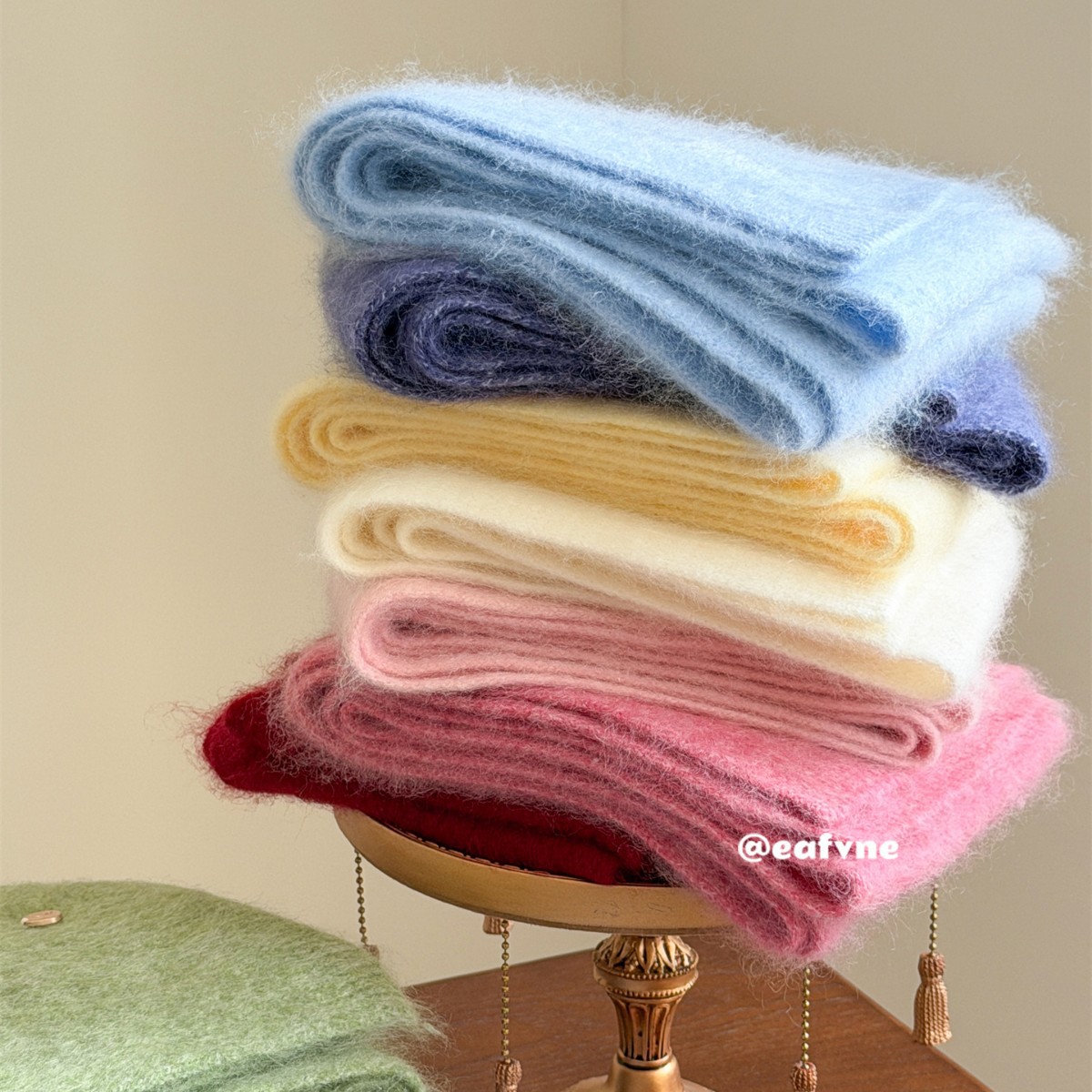 Écharpe en laine de cachemire mélangée 100% pour femme, douce et cireuse, classique, couleur unie, haut de gamme, automne et hiver