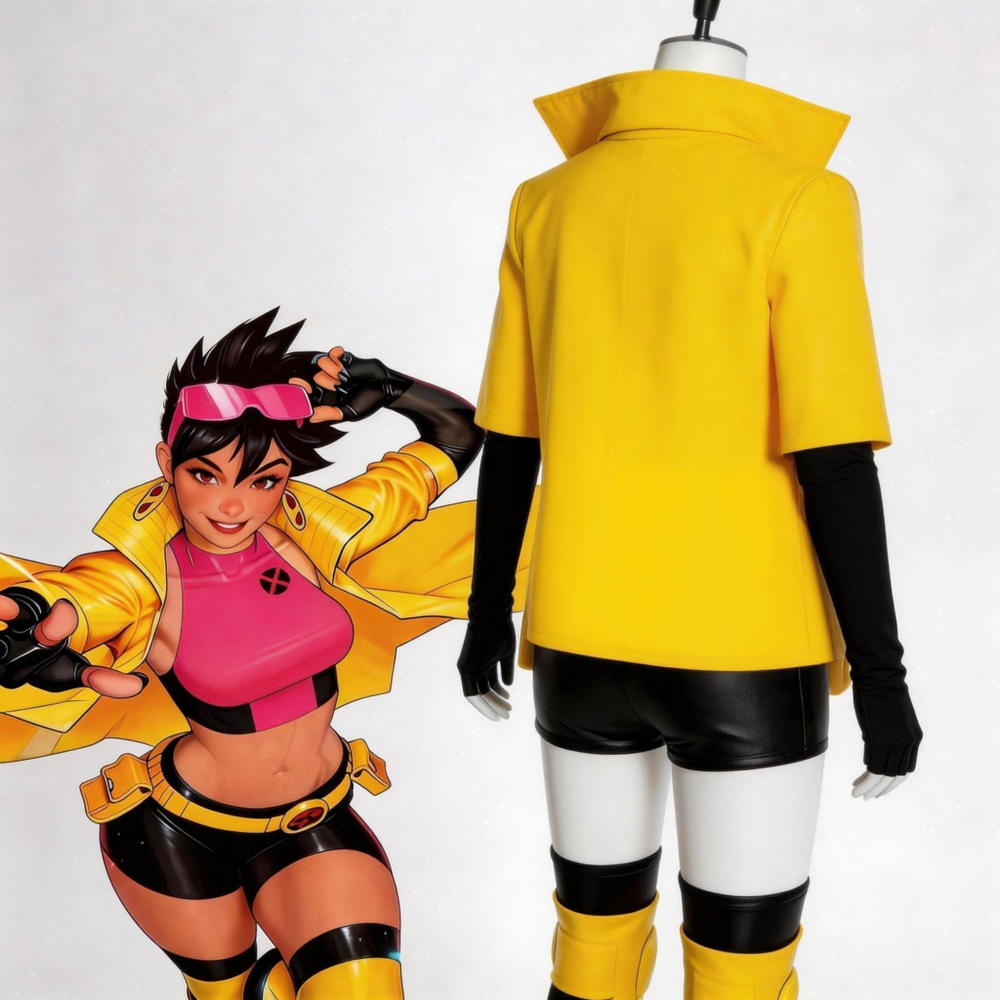 Costume de cosplay Jubilee X-Men 97, tenue jaune de Jubilee Lee, costumes d'Halloween pour femmes, costume de jeu de rôle pour Comic-Con