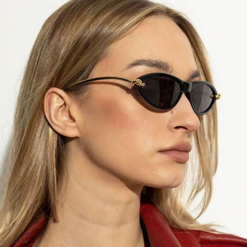 Lunettes de soleil œil de chat pour femmes, Sexy, marque de luxe, petite monture, rétro, Vintage, léopard, élégantes