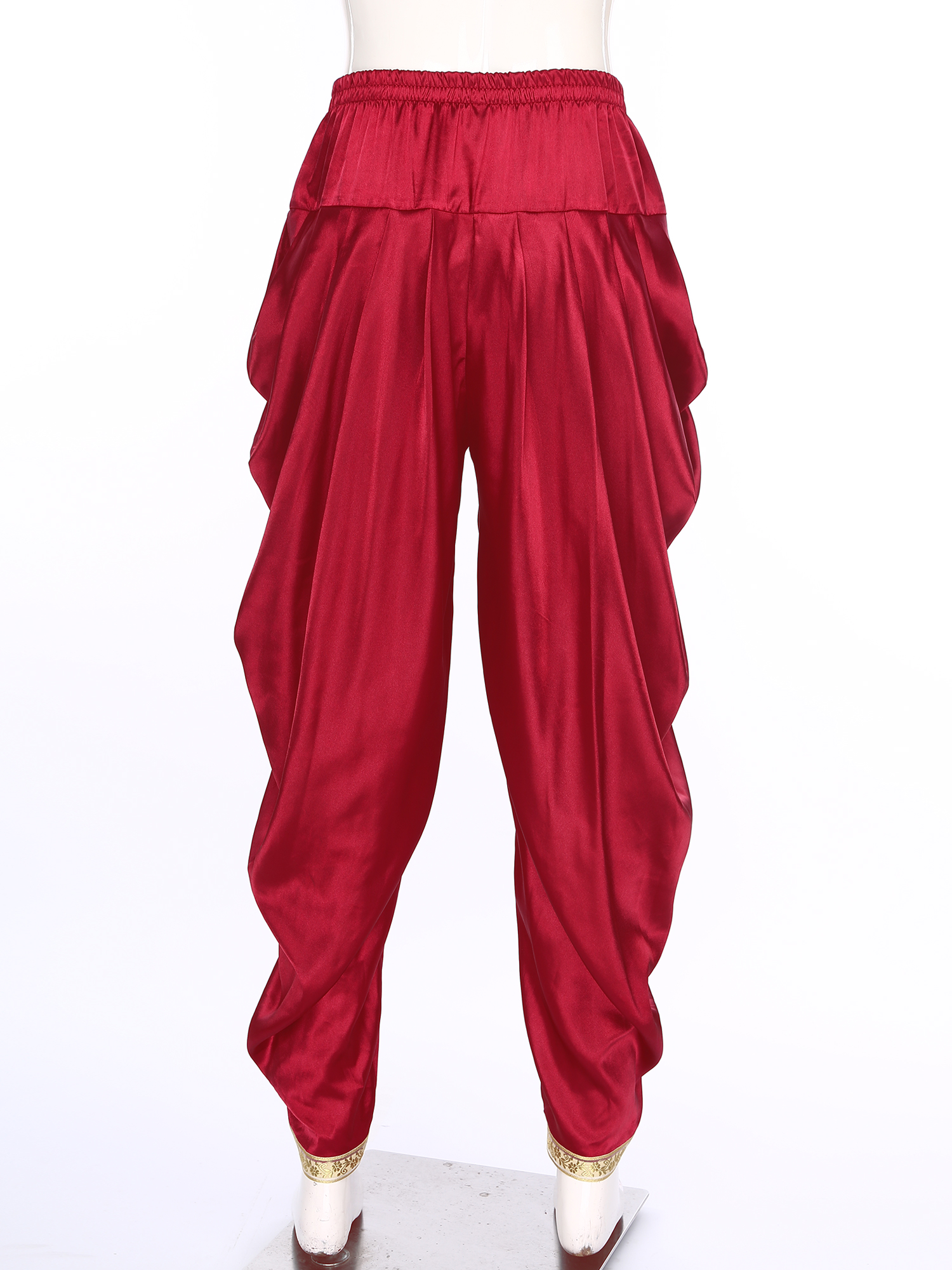 Costume de Prince arabe pour hommes, pantalon Dhoti en Satin SMen, décontracté, taille élastique, drapé, Baggy, vêtements de carnaval d'halloween