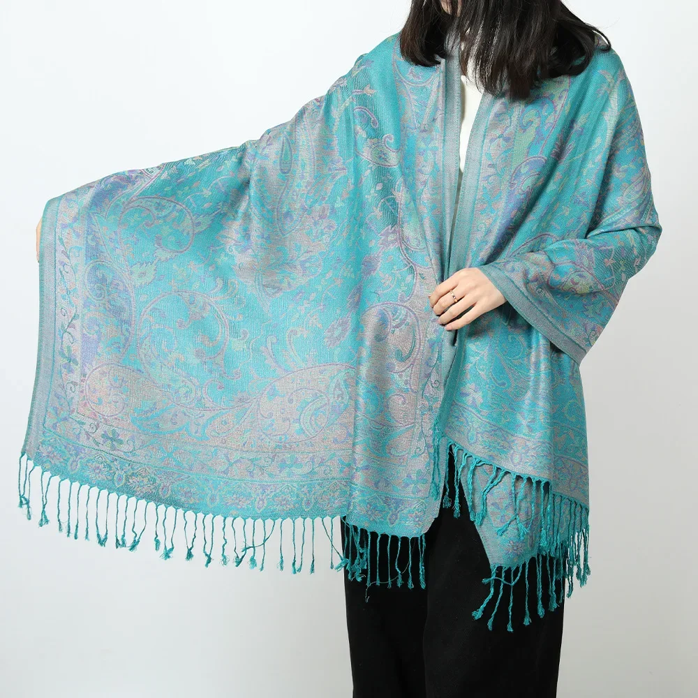 Pashmina Hijab écharpe imprimé Hijabs Long cachemire châle femme Foulard doux Turban bandeau femmes bandeau marque de luxe châle