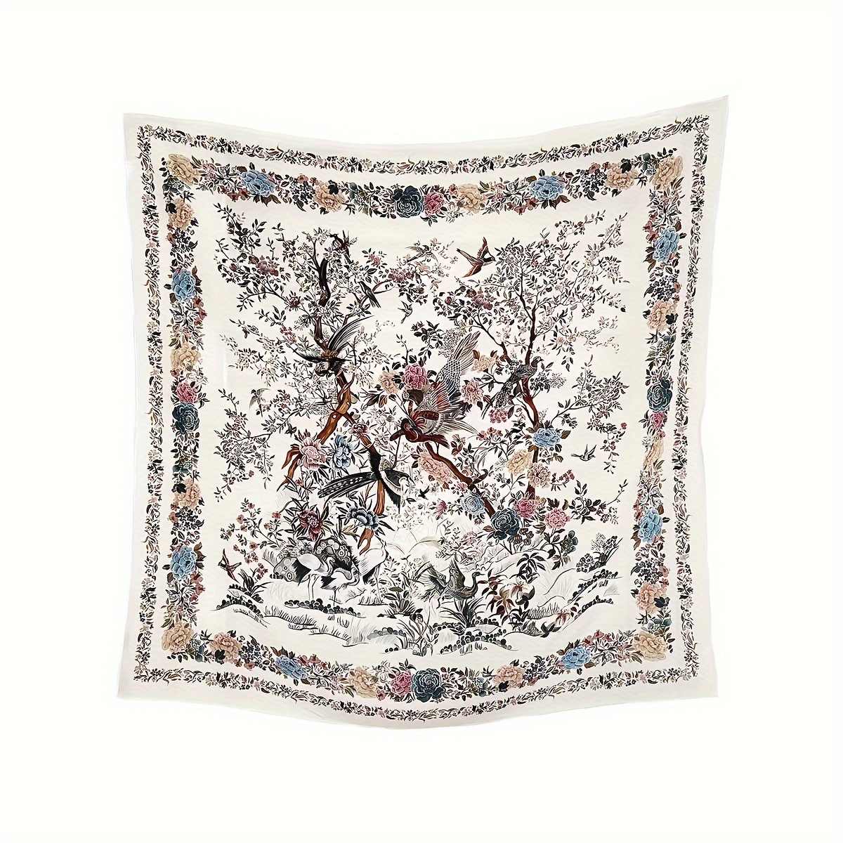 Foulard Bandana à fleurs pour femmes, Vintage, luxe, plage, carré, mouchoir en coton, accessoires bohème pour filles, nouvelle collection été 2023