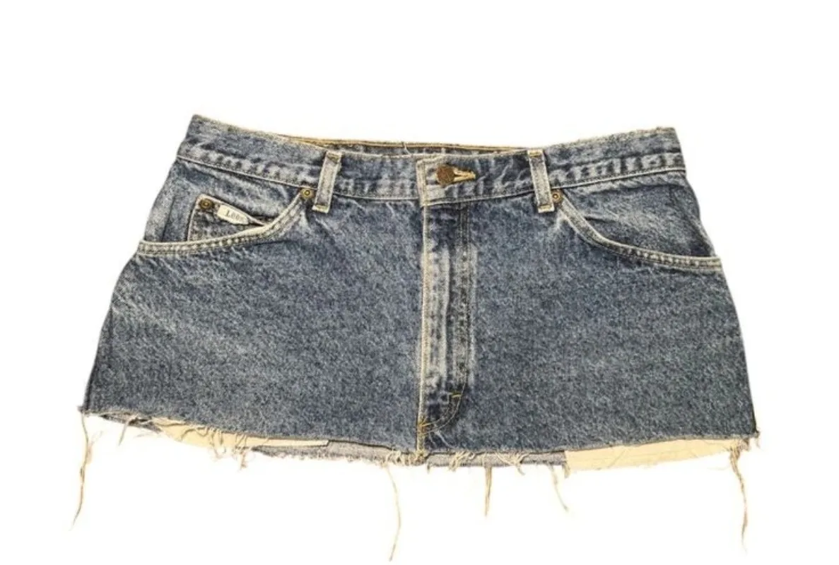 Jupe courte applique imprimé denim goth street hip hop hoparajuku vintage taille haute y2k mini sexy ample décontracté jupe femme