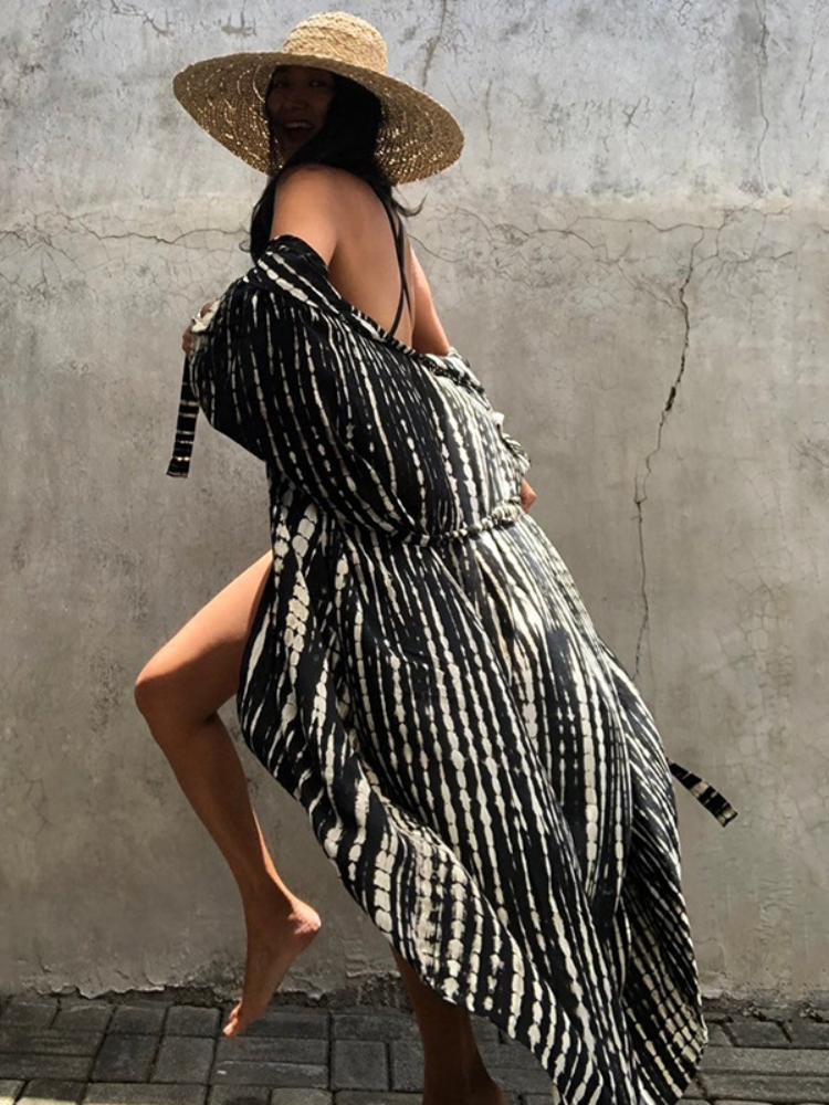 Cache maillot de bain pour femmes, kimono noir, robe cape, vêtements de plage, soldes, été, 2022