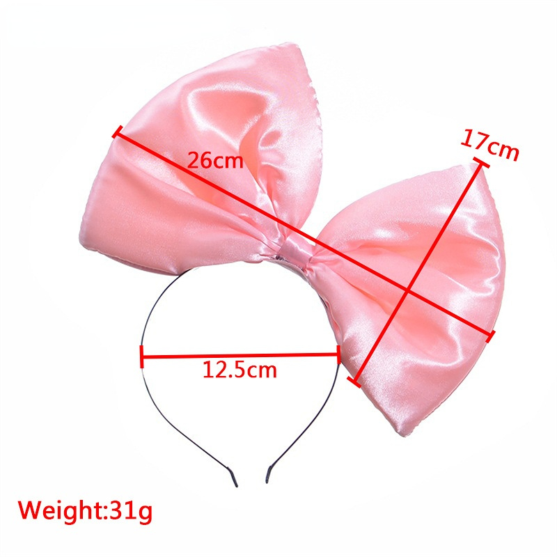 Bandeau serre-tête avec gros nœud papillon pour femme et fille, pour mariage, anniversaire, Costume Cosplay, fête de noël