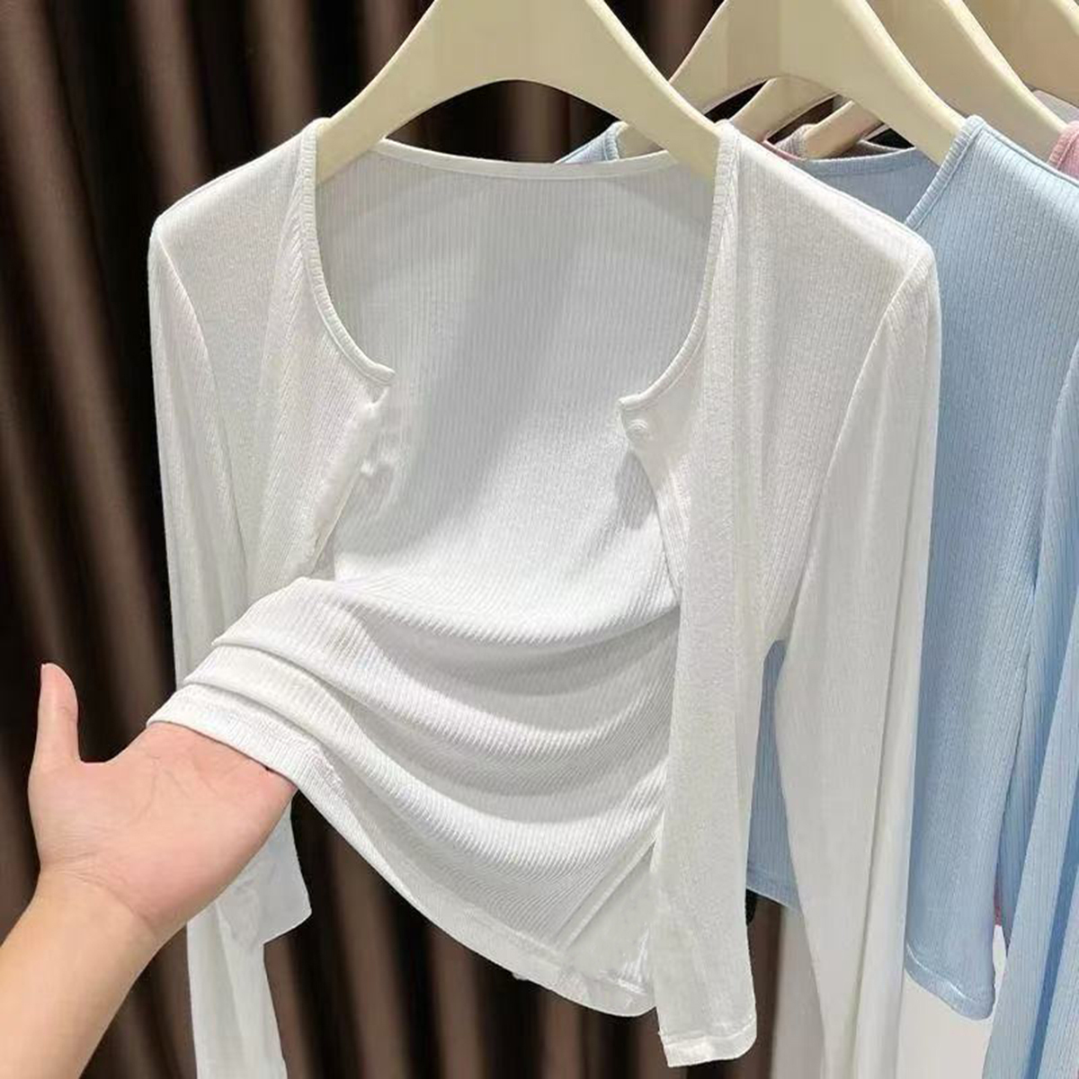 Cardigan asymétrique à boutons pour femme, veste légère à manches longues et col châle, noir/blanc/gris/rose pour robe