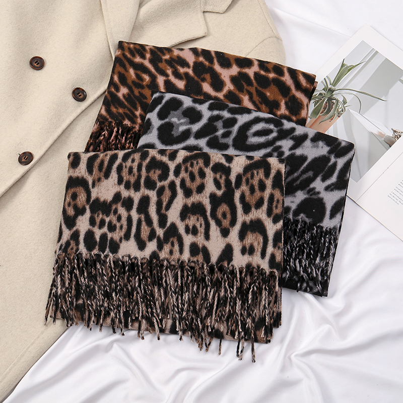 Écharpe Imprimée pour Femmes Musulmanes, Motif Léopard, décennie age de Documents, Tessles, Long Pashmina, Silencieux Optique, Foulard Tippet, Nouveau