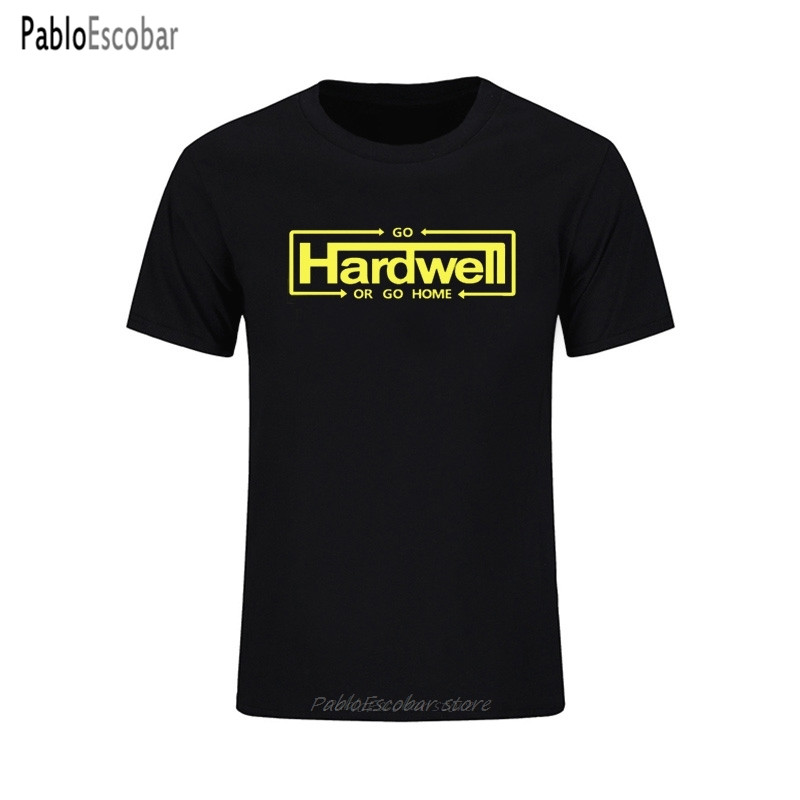 Nouveau aller HARDWELL ou aller à la maison DJ Hip Hop musique hommes hommes T-shirt d'été T-shirt de mode coton T-shirt taille européenne