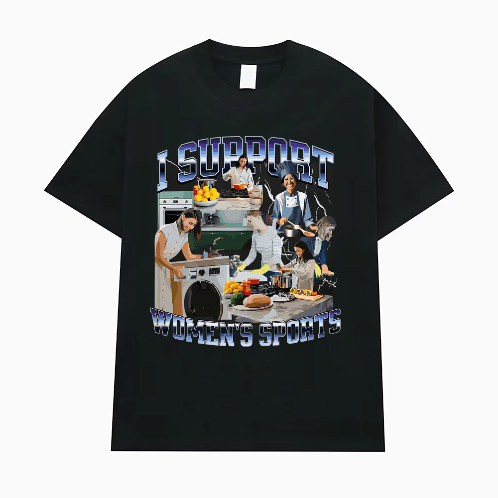 Je soutiens les femmes sport drôle Offensive humour sarcastique T-shirt hommes femmes T-shirt streetwear mode Hip Hop vêtements t-shirts