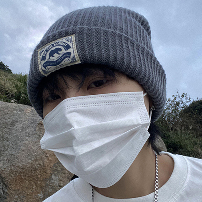 Automne hiver tricoté chapeau pour hommes femmes Hip Hop Skullies Melon casquette mode Punk Crochet Bonnet Kpop couleur unie Couple bonnets
