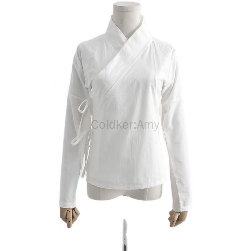 Costume Hanfu traditionnel chinois pour femmes, robe blanche trempée, jupe en Y, vêtements intérieurs