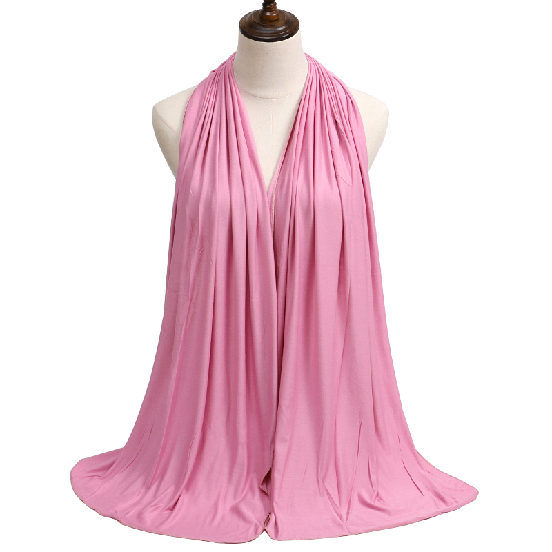 Hijab en jersey de coton modal pour femmes musulmanes, mode Ramadan, hijab de haute qualité, couleur unie, doux, long foulard africain