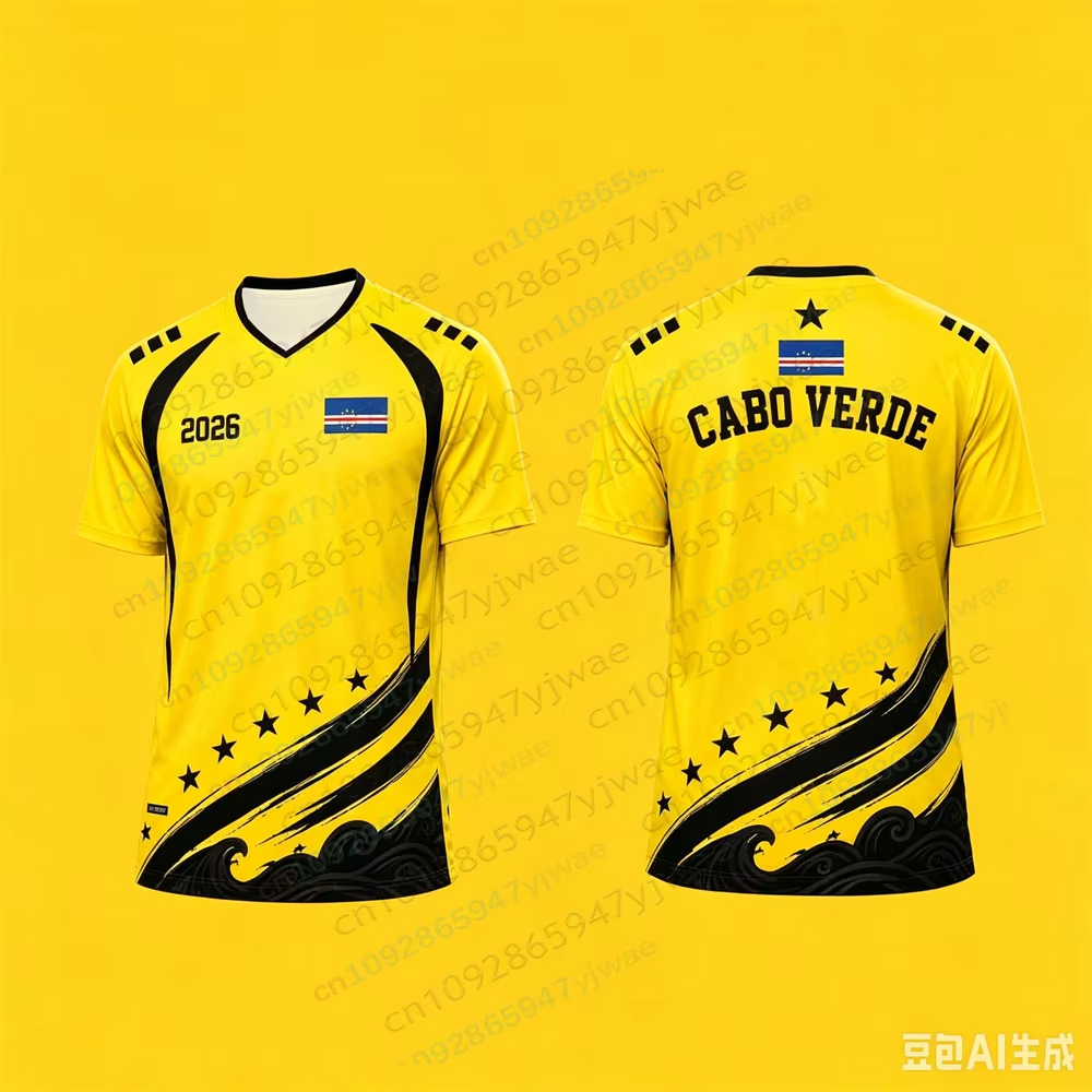 Maillot de football 2026 Hero Cabo Verde No.1 Vozinha – T-shirt de sport ample, respirant et à séchage rapide pour hommes et femmes