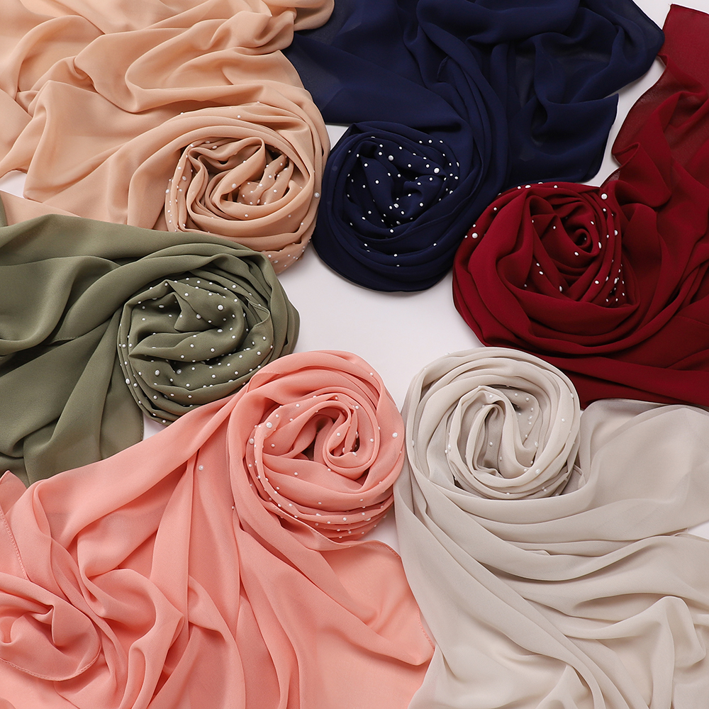 Nouveau foulard en mousseline de soie en porcelaine, hijab islamique, châles et écharpes pour femmes musulmanes, foulard tudung bawal