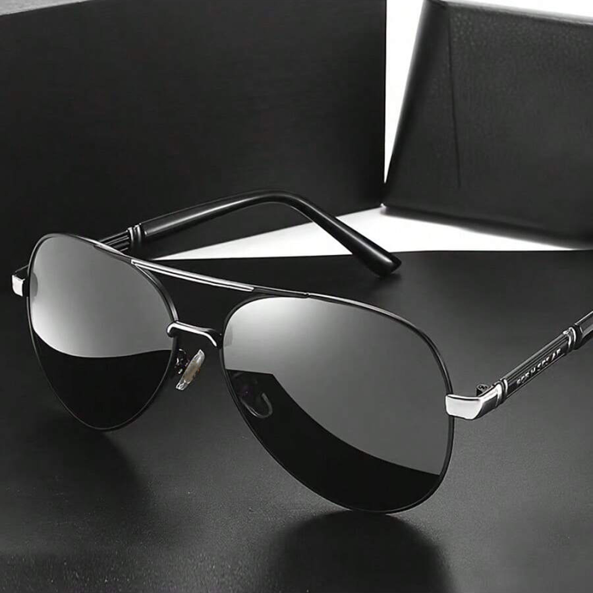 Lunettes de soleil pour hommes, vision de jour et de nuit, conduite, pêche, anti-UV, lunettes de soleil tendance pour hommes, protection solaire authentique